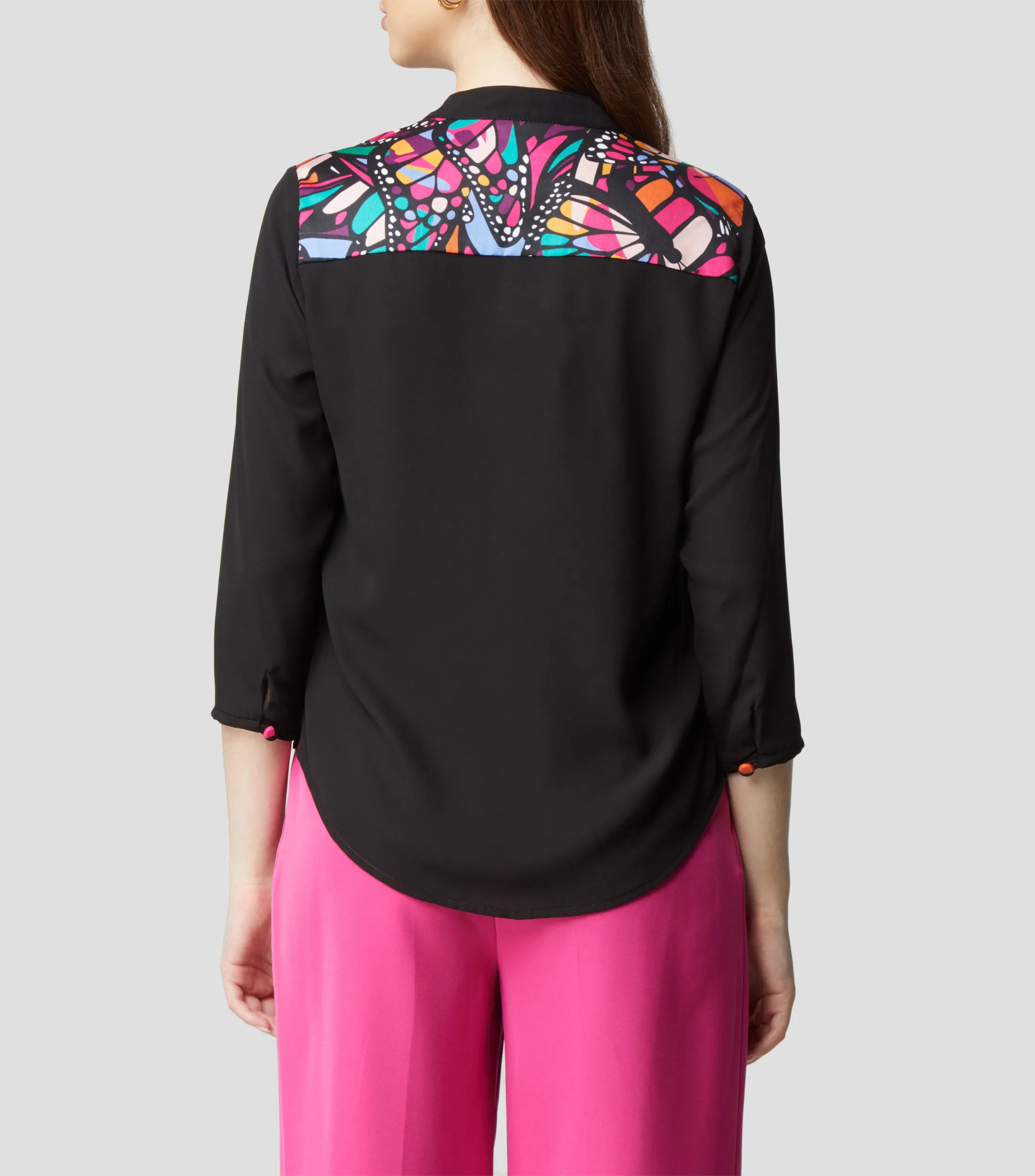 Pineda Covalin Blusa Yatzil Vuelo Mariposa de manga larga Mujer