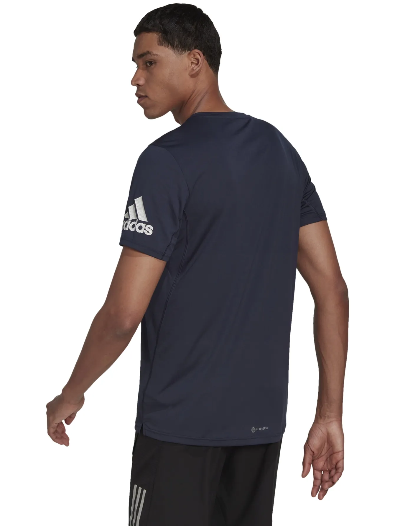 Playera Adidas Run It Azul Para Hombre