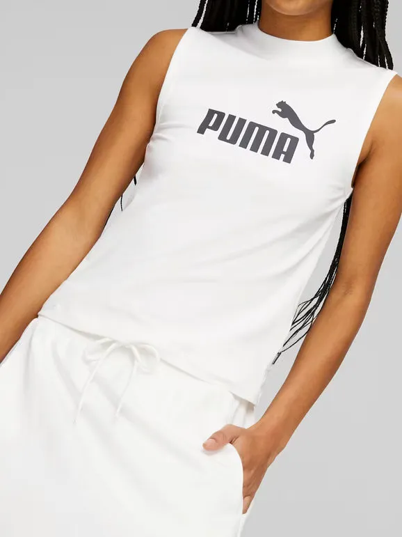 Puma Camiseta de tirantes de mujer con cuello alto y logo