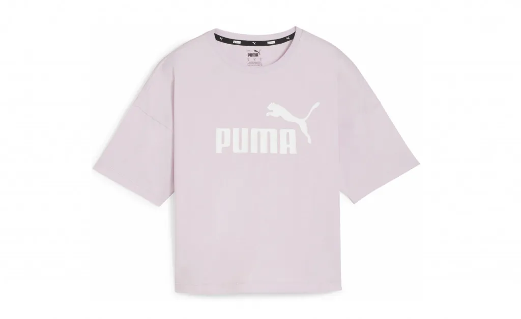 PUMA ESSENTIALS CROPPED LOGO TEE MUJER