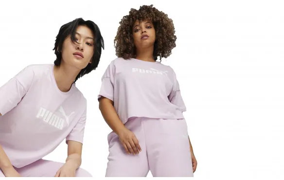 PUMA ESSENTIALS CROPPED LOGO TEE MUJER