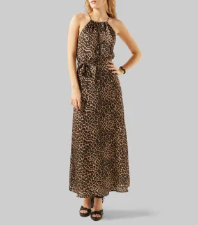 Rapsodia Vestido largo con animalprint Mujer