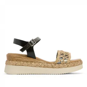 Sandalias cuña Porronet frisia con pala laminada y forrada con yute