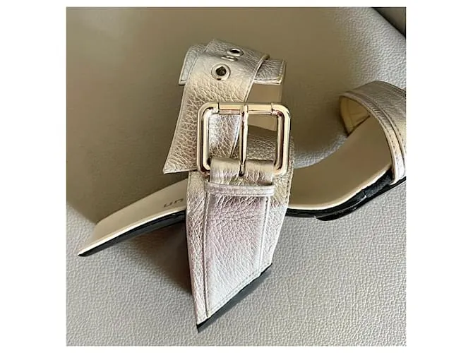 sandalias dorado claro Loop Buckle United Nude T. 37 Plata 