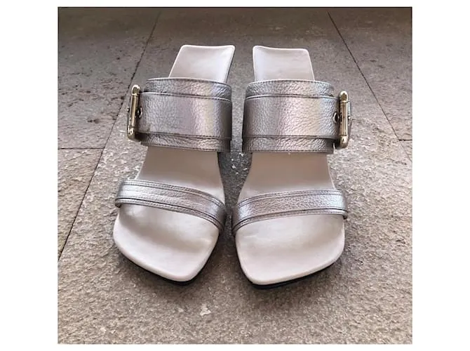 sandalias dorado claro Loop Buckle United Nude T. 37 Plata 