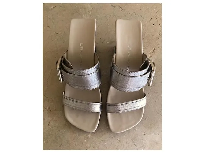 sandalias dorado claro Loop Buckle United Nude T. 37 Plata 