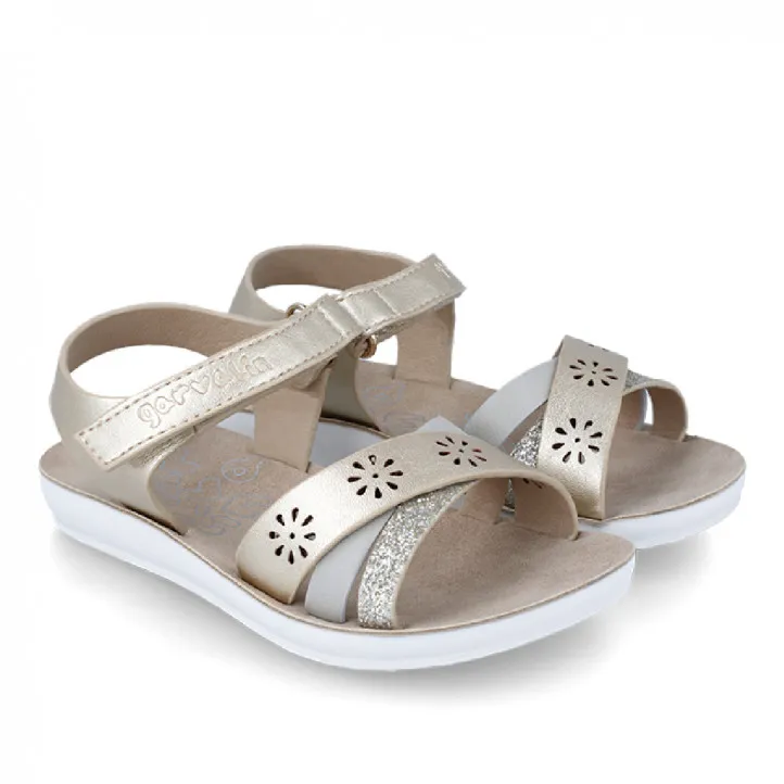 SANDALIAS GARVALIN DE NIñA PLATINO 242441A