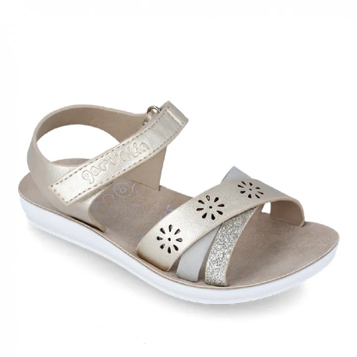 SANDALIAS GARVALIN DE NIñA PLATINO 242441A