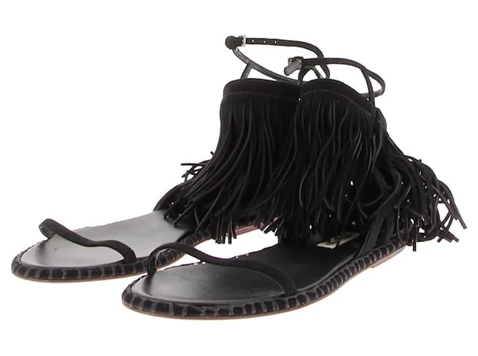 Sandalias MIU MIU T.EU 38 Ante Negro 