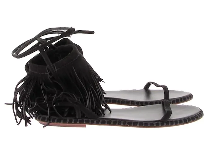 Sandalias MIU MIU T.EU 38 Ante Negro 