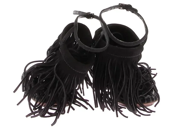 Sandalias MIU MIU T.EU 38 Ante Negro 