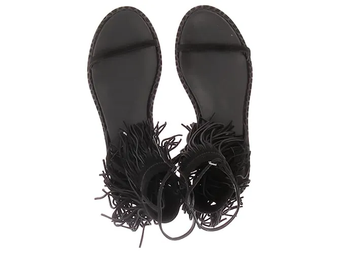 Sandalias MIU MIU T.EU 38 Ante Negro 