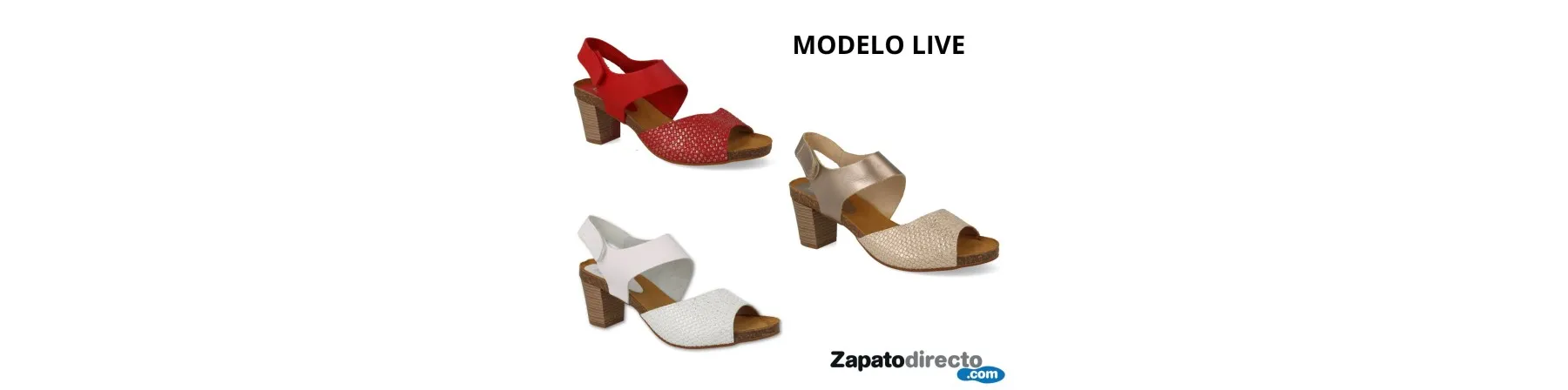 SANDALIAS MUJER COMODAS PIEL MOD. LIVE REBAJAS