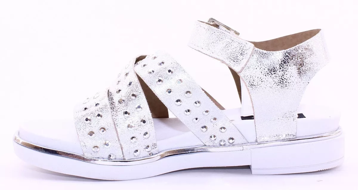 Sandalias Nena Plumitas 3573 Strass Bajas Comodas Carg