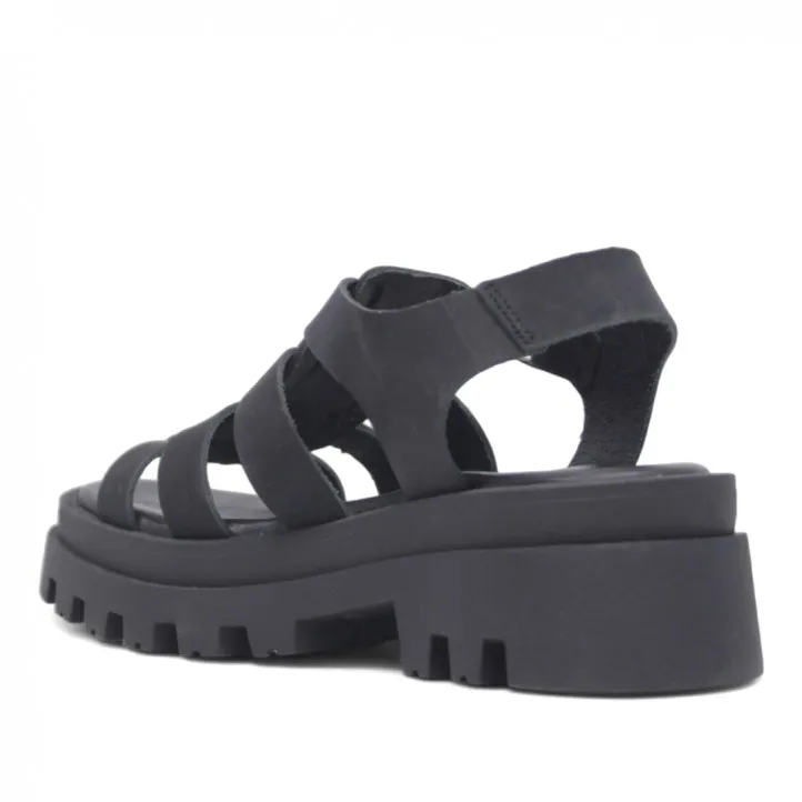 Sandalias plataformas Redlove Nuria chunky negras de tiras con hebilla