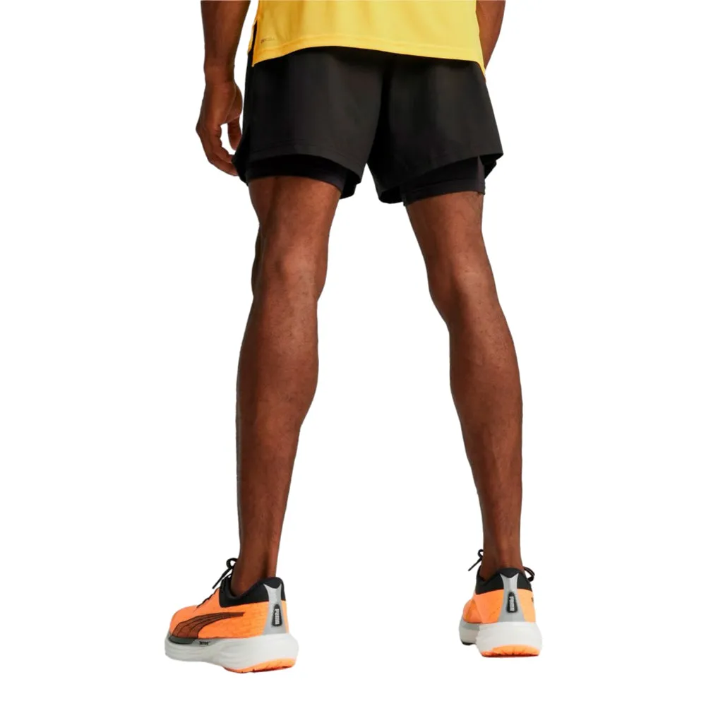 Short 2 en 1 Puma para Hombre Run Velocity Ultraweave 2 in 1 Short Negro