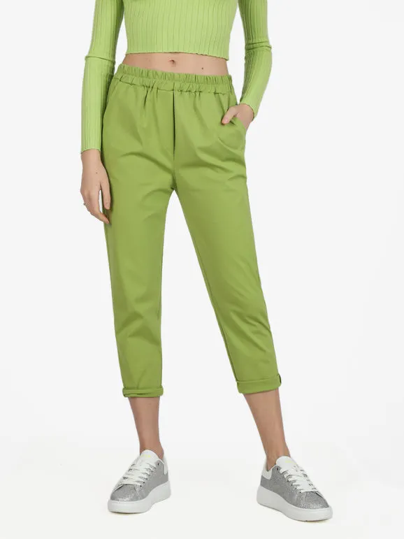 Solada Pantalón baggy de mujer en mezcla de algodón