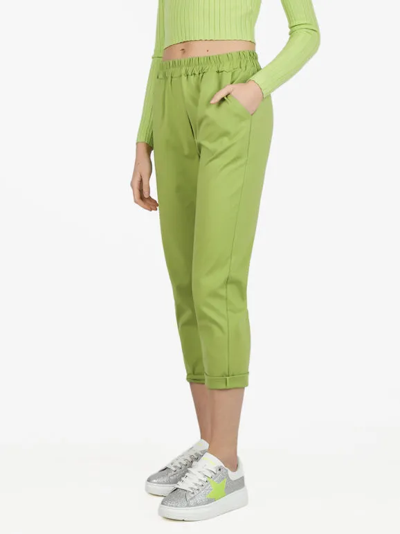 Solada Pantalón baggy de mujer en mezcla de algodón