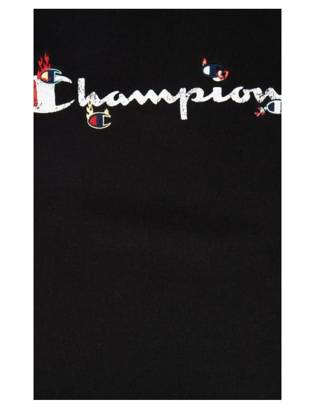 Sudadera crewneck negra Champion