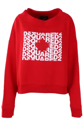 Sudadera Dsquared2 roja con logo canadá