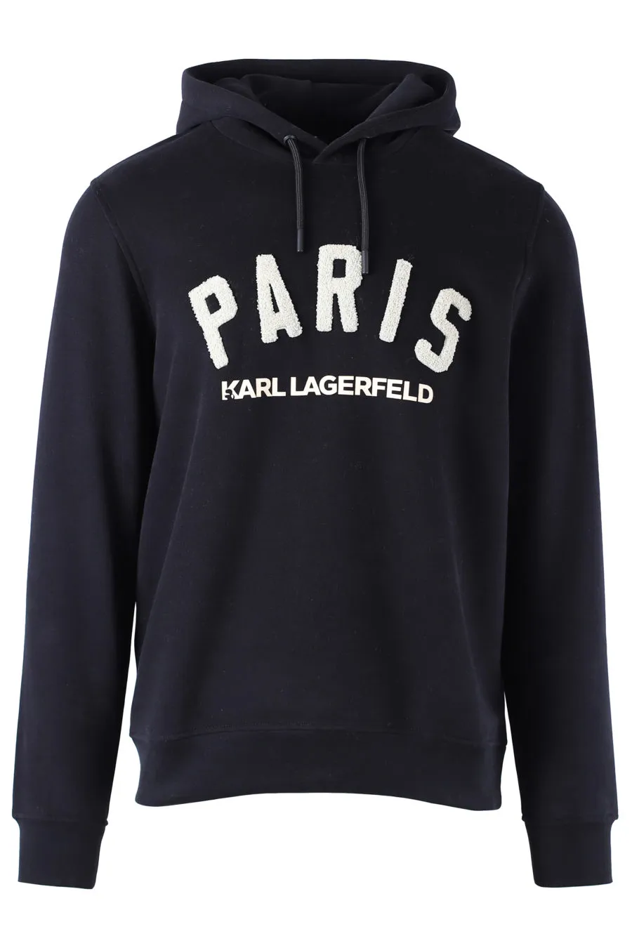 Sudadera negra con capucha con logo Paris