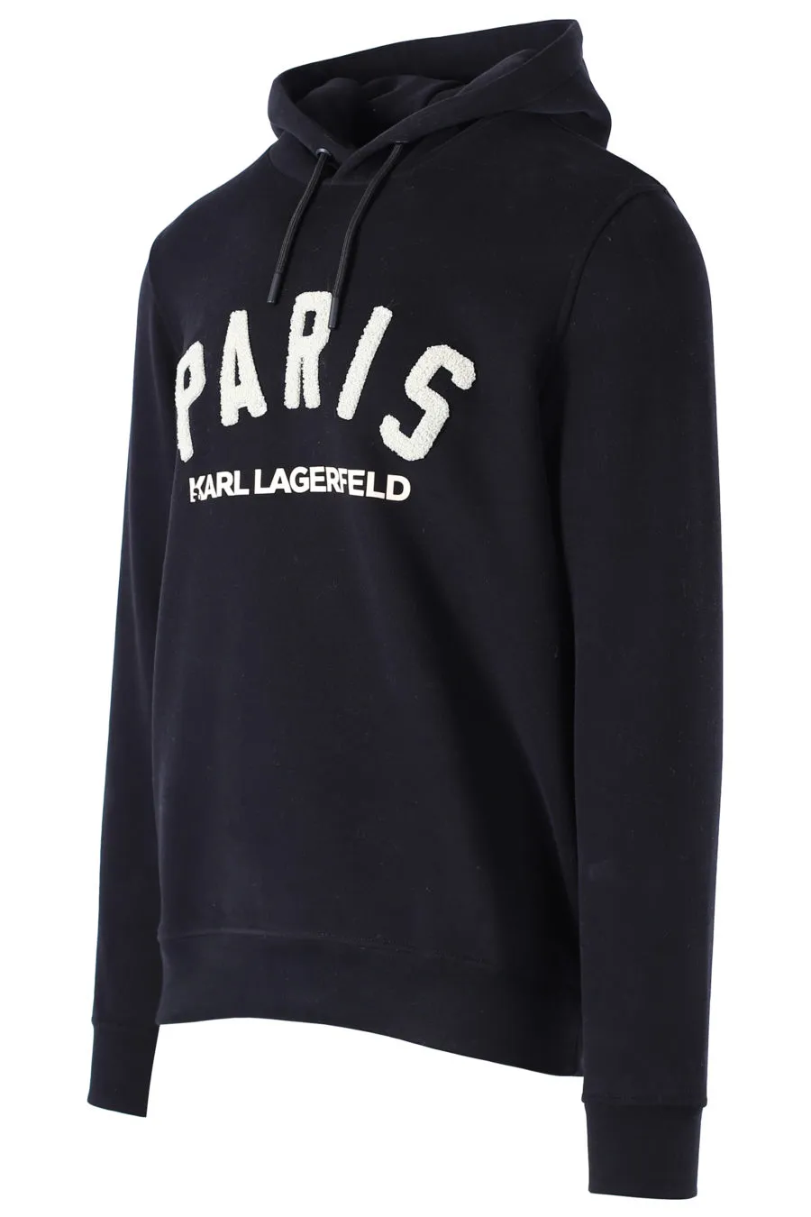 Sudadera negra con capucha con logo Paris