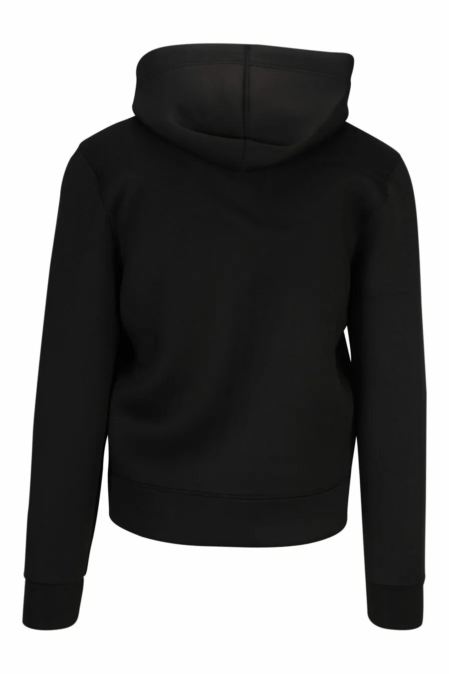 Sudadera negro con capucha y cremallera con logo monocromático