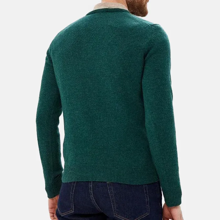 Sueter Hackett – Lambswool F/S V-Neck Jersey Green