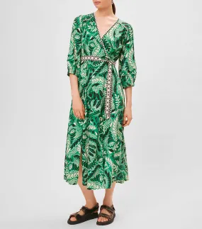 SUNCOO Vestido Midi Manga 3,4 Estampado Floral Mujer