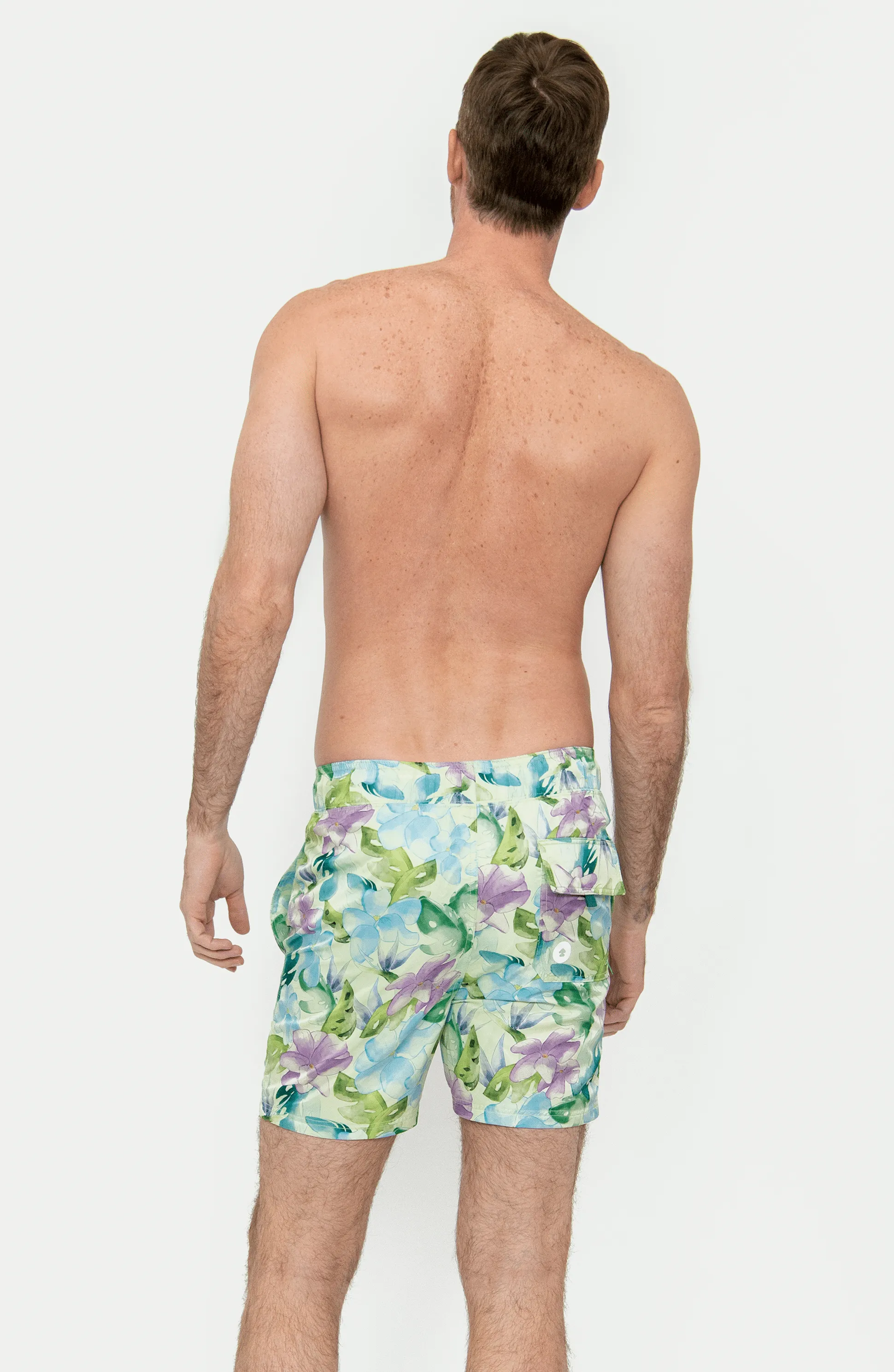 Traje de Baño Bermuda Caballero Flores, Bari Swimwear