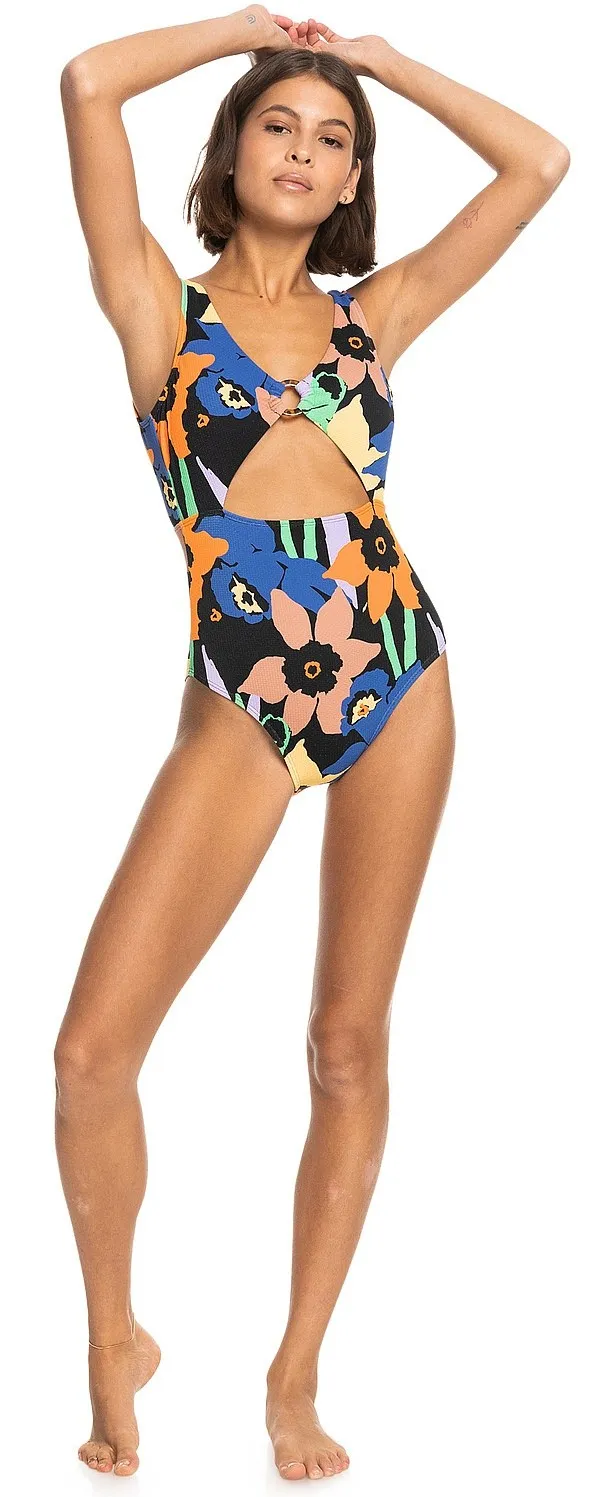 traje de baño Roxy Color Jam One Piece - KVJ6/Anthracite Flower Jammin - women´s