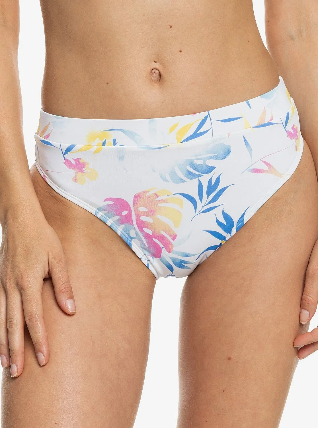 traje de baño Roxy PT Beach Classics Moderate Midwaist - WBB8/Bright White S Surf Trippin - women´s