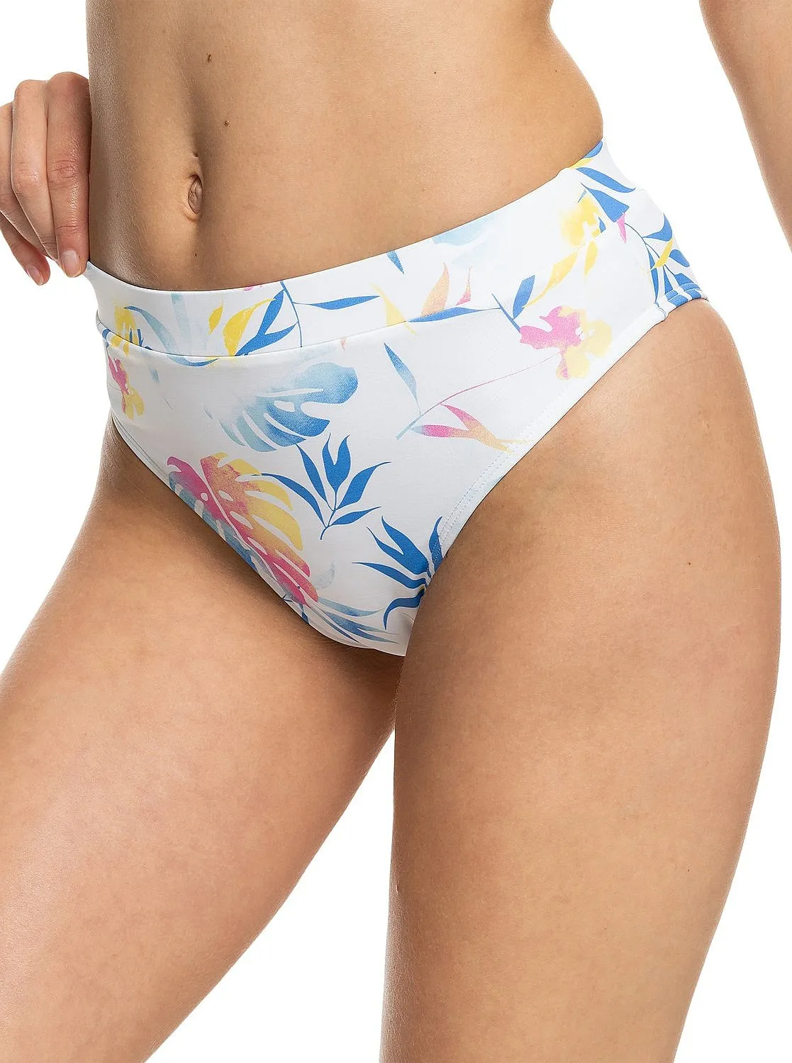 traje de baño Roxy PT Beach Classics Moderate Midwaist - WBB8/Bright White S Surf Trippin - women´s