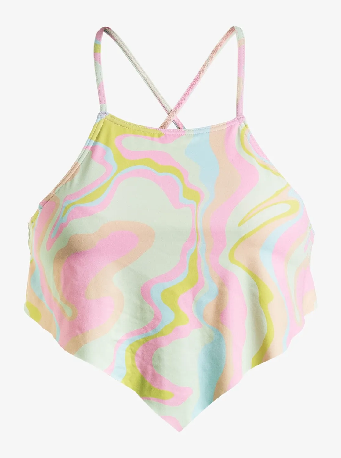 traje de baño Roxy Tropics Hype Crop Top - GBG3/Ambroisia Swirl Swim - women´s