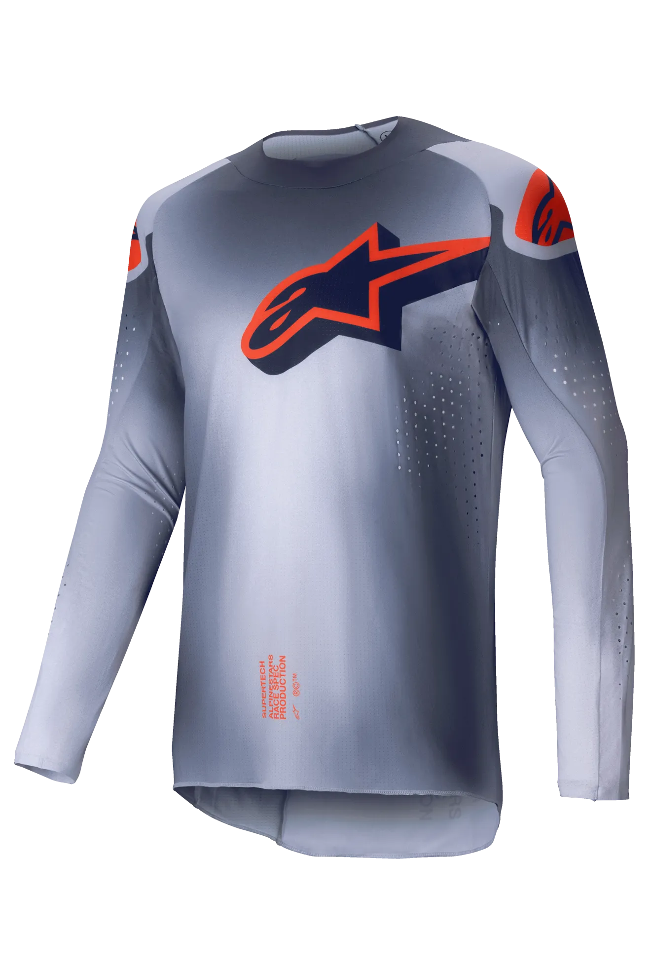 Traje de Cross Alpinestars Supertech Lipan Gris-Naranja Flúor