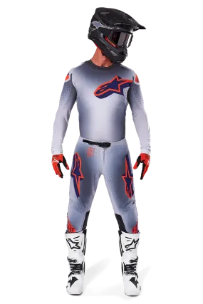 Traje de Cross Alpinestars Supertech Lipan Gris-Naranja Flúor