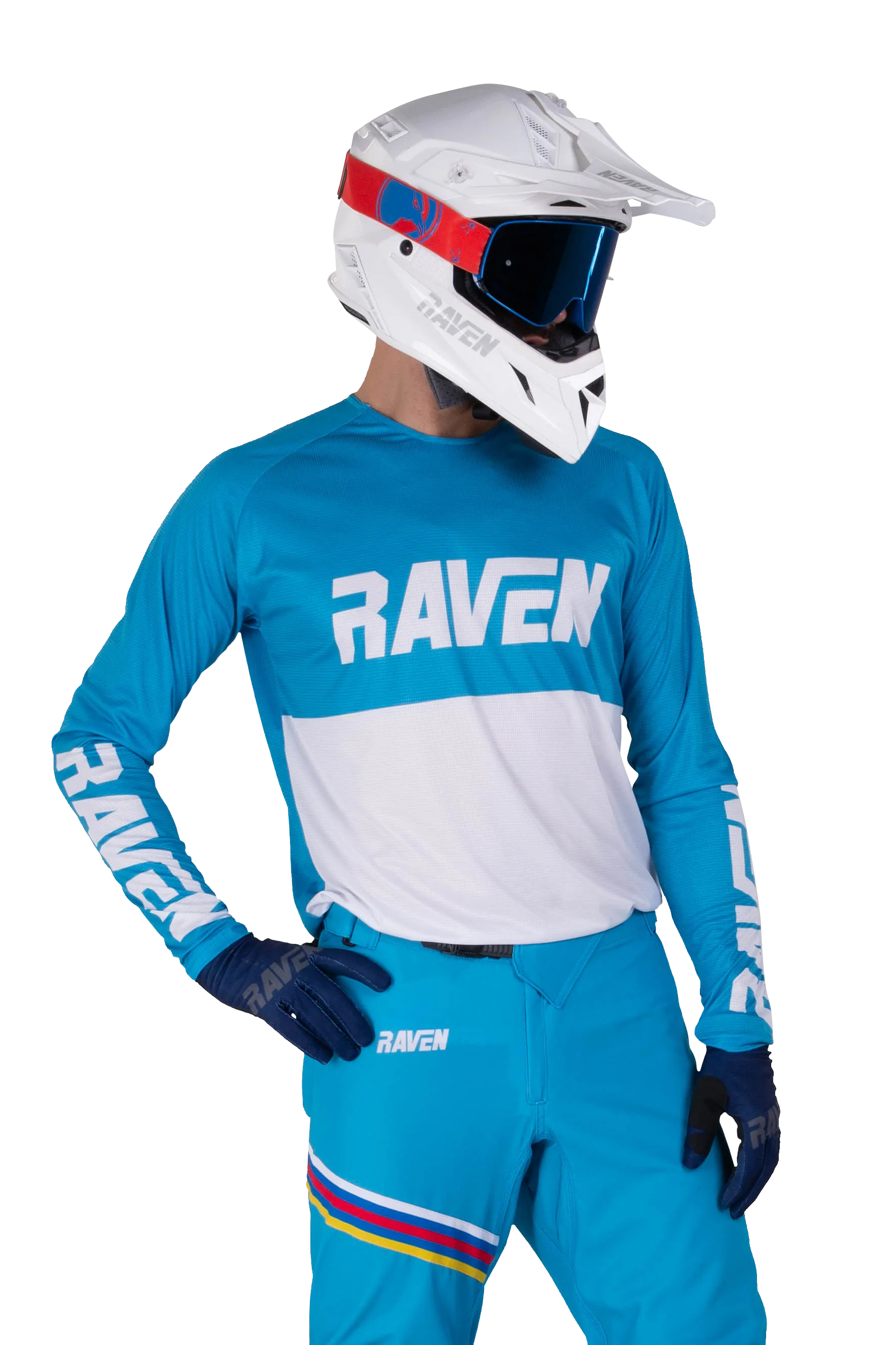 Traje de Cross Raven AIR Azul-Blanco