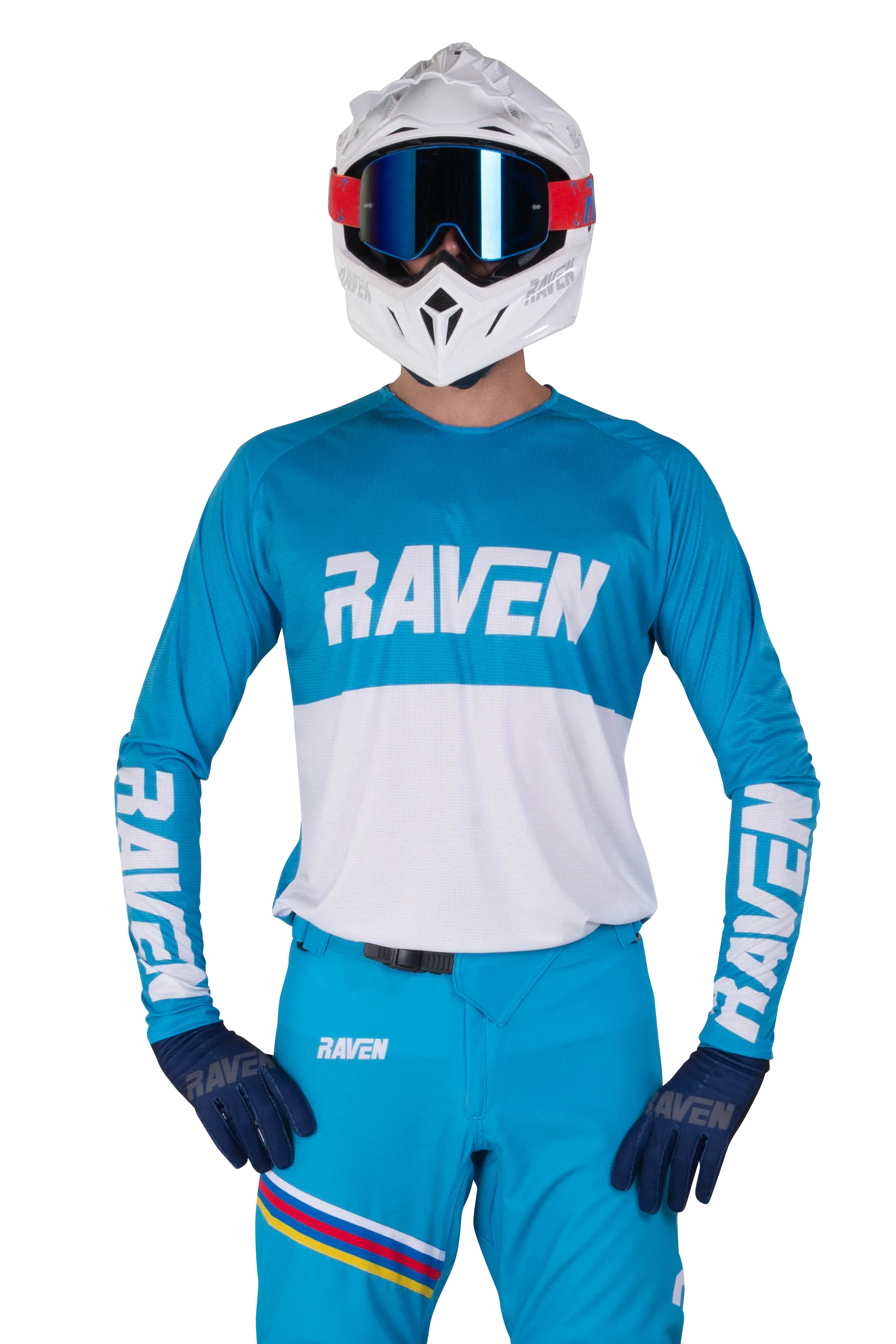 Traje de Cross Raven AIR Azul-Blanco