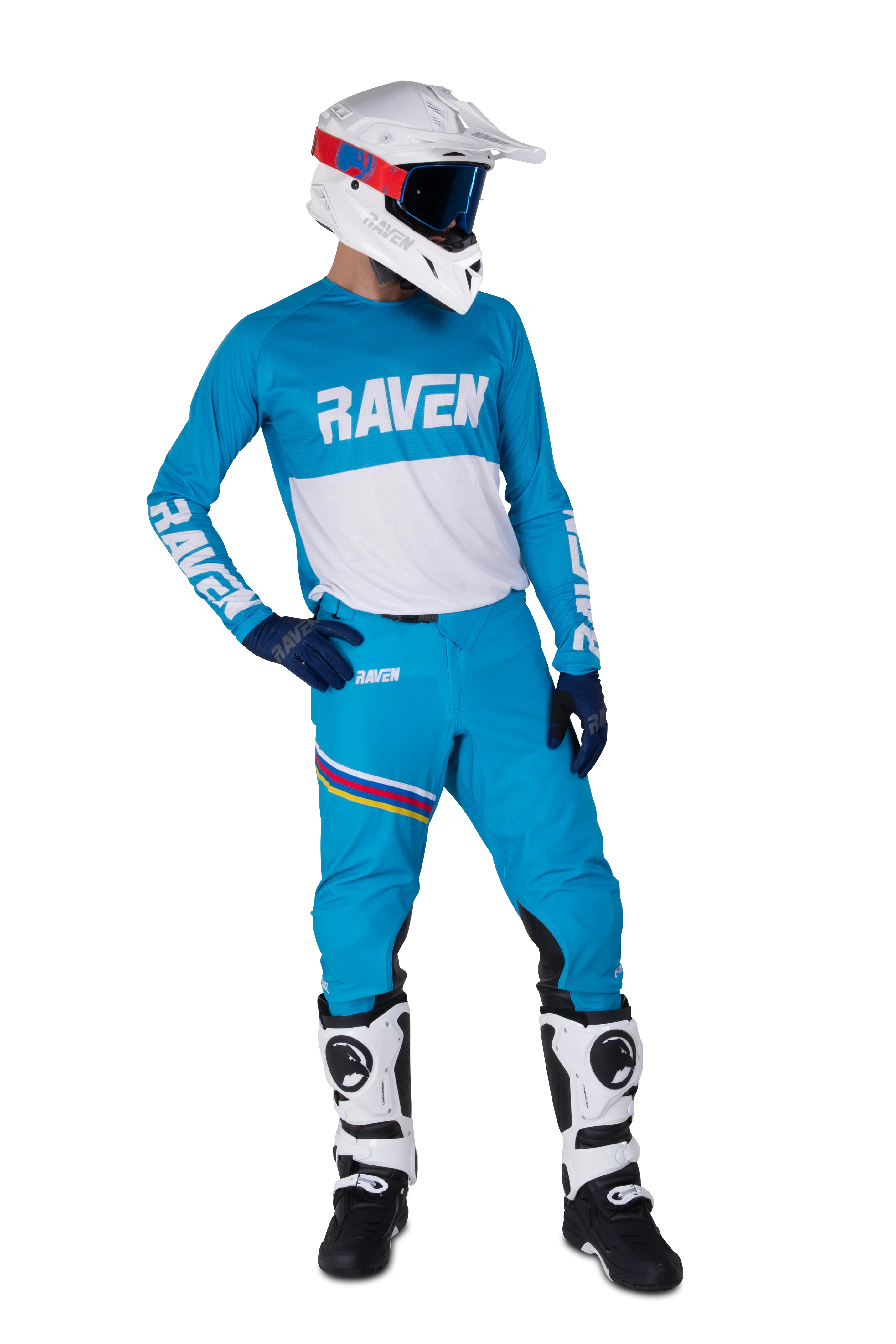 Traje de Cross Raven AIR Azul-Blanco