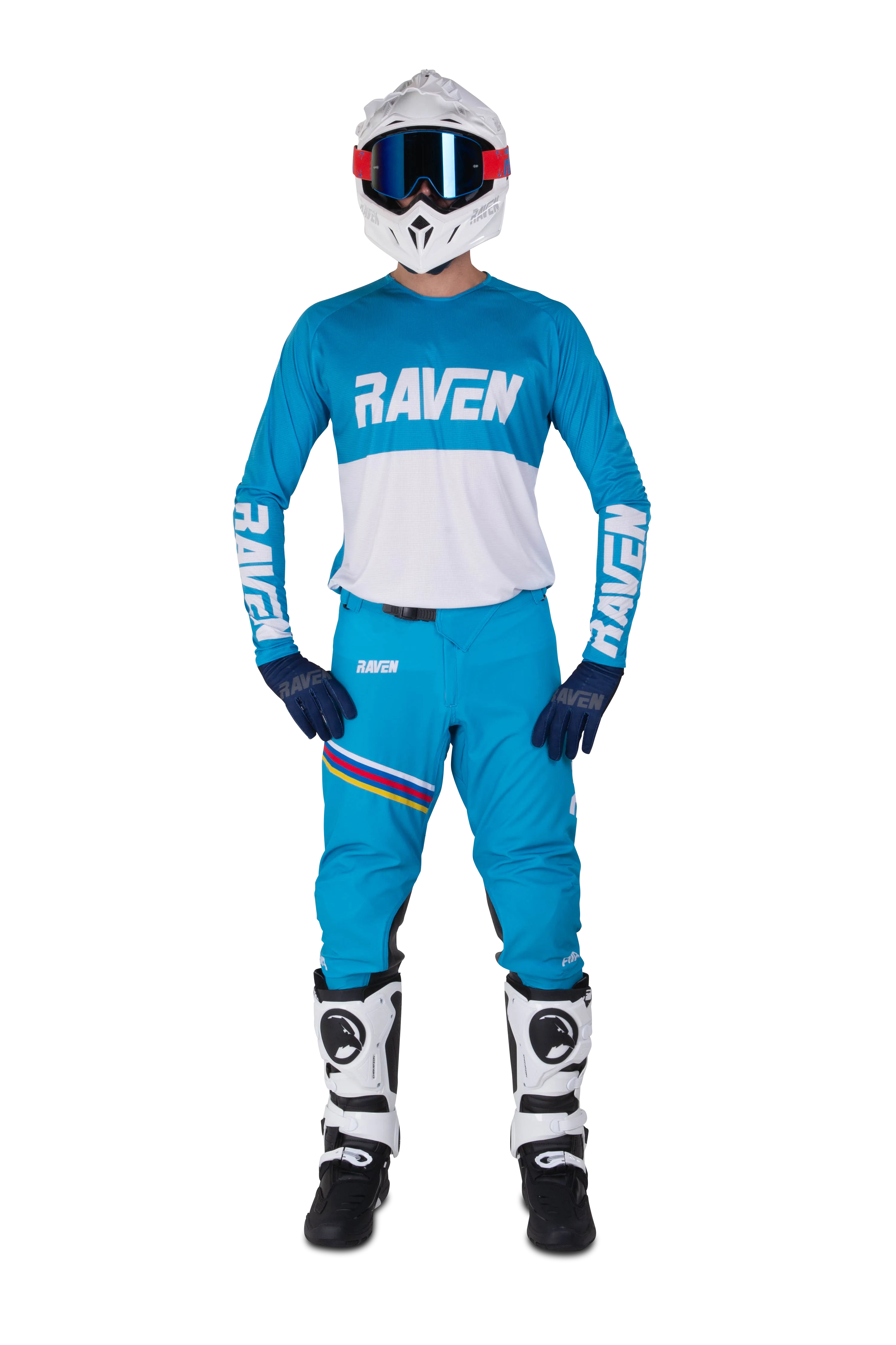 Traje de Cross Raven AIR Azul-Blanco