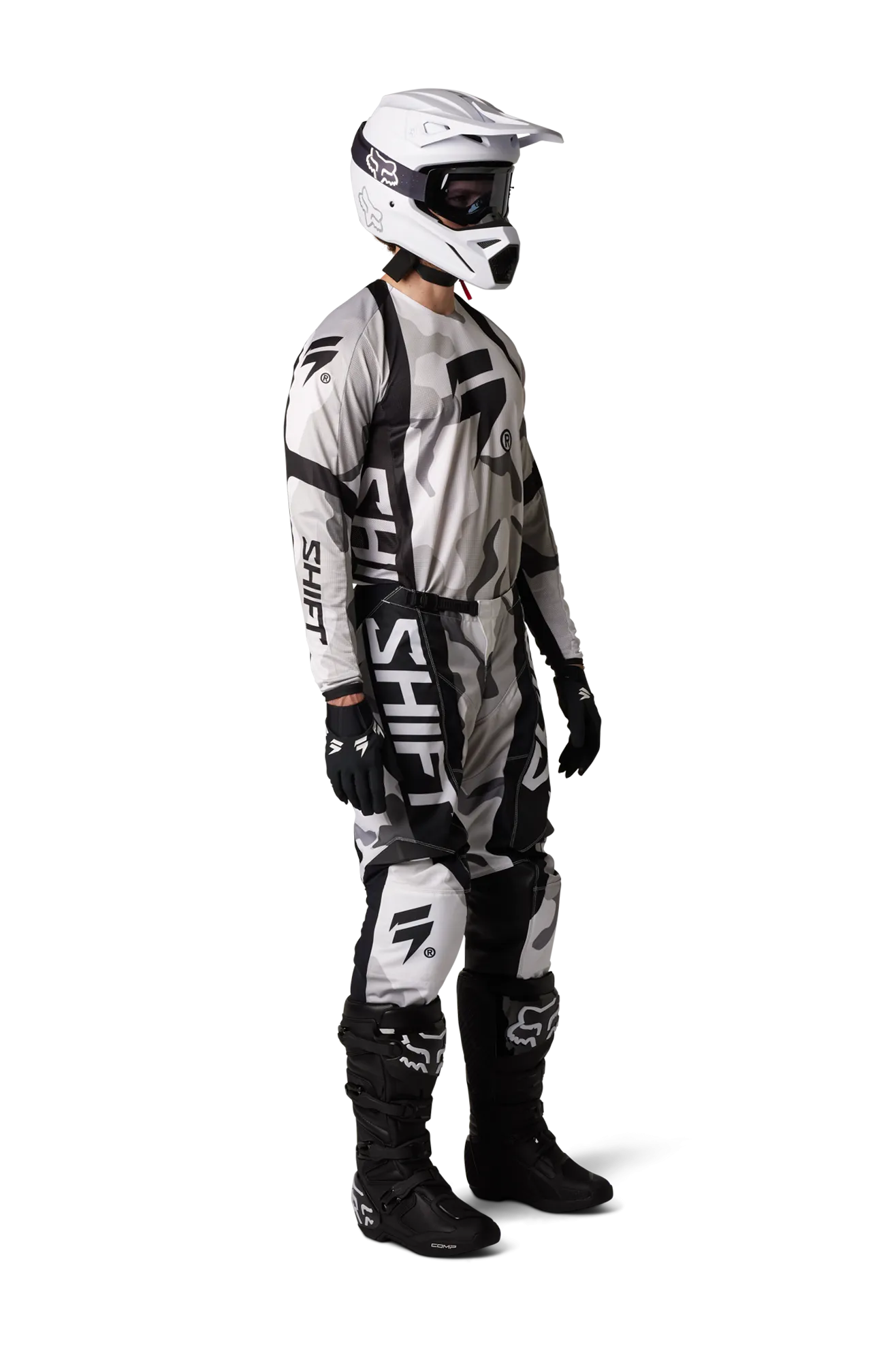 Traje de Cross Shift White Label Blanco Camuflaje 