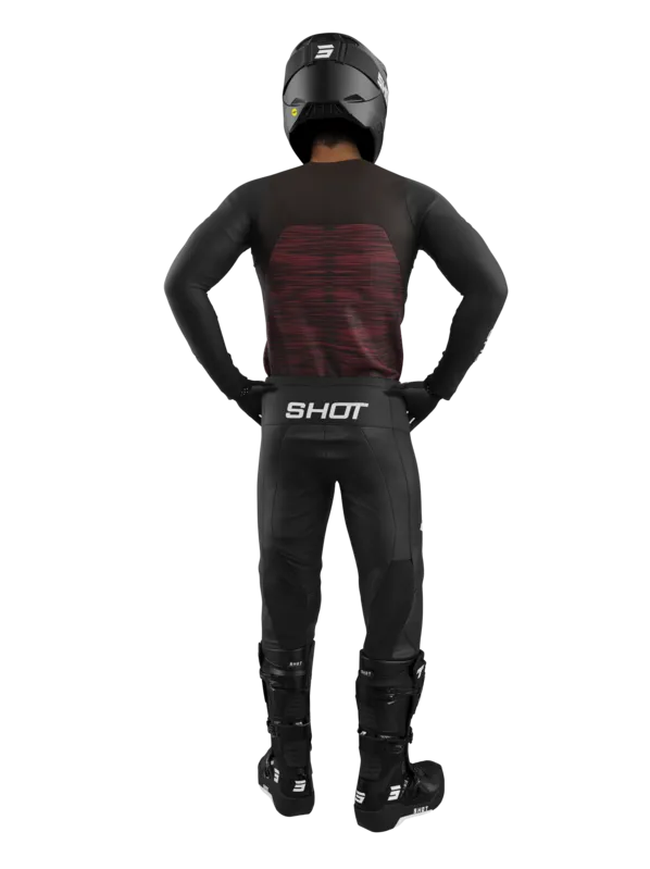 Traje de Cross Shot Contact Skill Negro-Burdeos