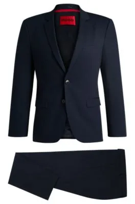 Traje extra slim fit de algodón elástico