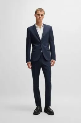 Traje extra slim fit de algodón elástico