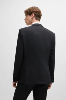 Traje slim fit de sarga elástica