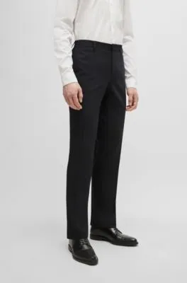 Traje slim fit de sarga elástica