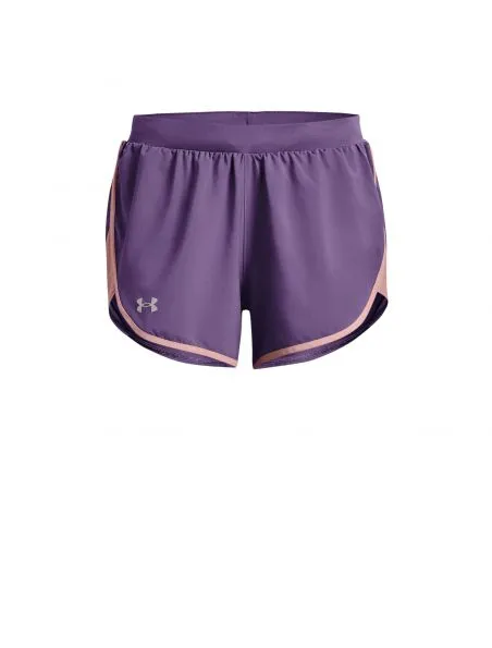 UNDER ARMOUR Pantalones cortos Fly-By Elite 3IN Mujer Retro Purple/Pink Shock