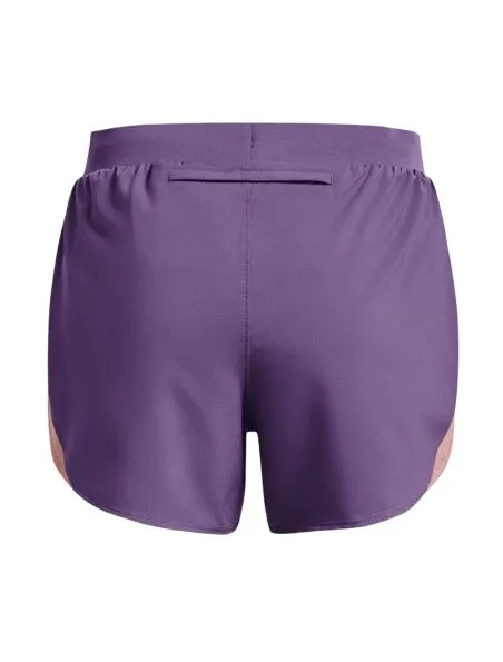 UNDER ARMOUR Pantalones cortos Fly-By Elite 3IN Mujer Retro Purple/Pink Shock