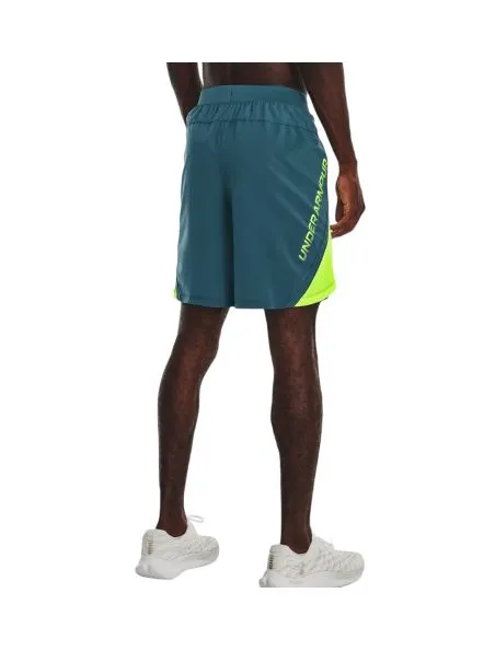 UNDER ARMOUR Pantalones cortos Launch 7IN Graphic Hombre Static Blue/Lime Surge