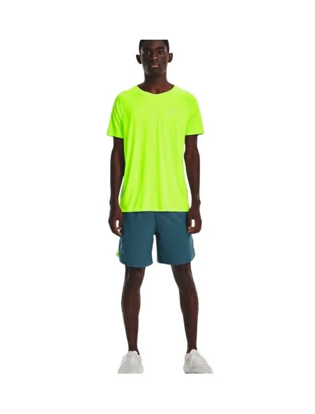 UNDER ARMOUR Pantalones cortos Launch 7IN Graphic Hombre Static Blue/Lime Surge